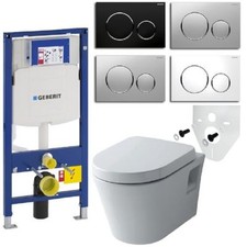 Komplettset TOTO Public ES Wandtiefspüler inkl. Geberit Duofix UP320 u. Sigma 20
