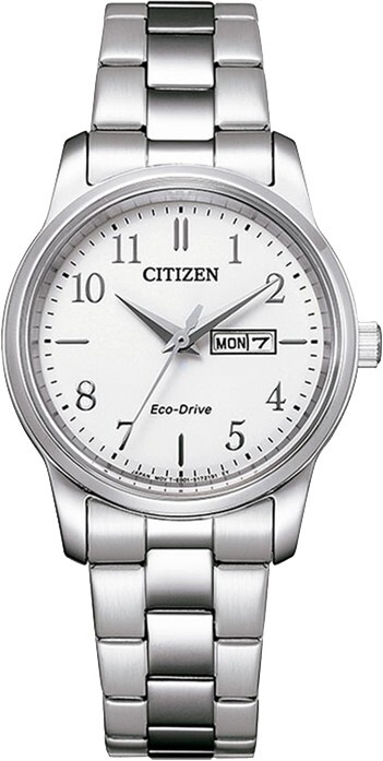 シチズン エコドライブ Citizen Eco Drive Women's Silver Calendar Watch 31MM EW3261