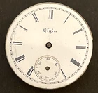 Antique 1900 Elgin Grade 222 Pocket Watch Movement Parts Good Balance 0s 7j USA