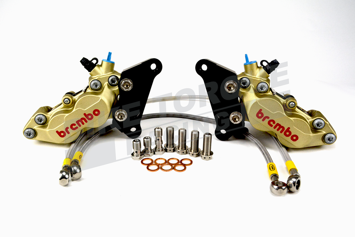 Brembo P4 30/34 Gold Caliper Conversion Kit for Kawasaki ZX-9R