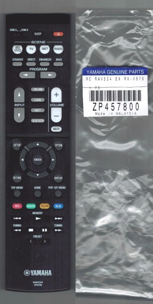 New Yamaha AV Receiver Remote Control RAV534 HTR-4068 RX-V481 RX