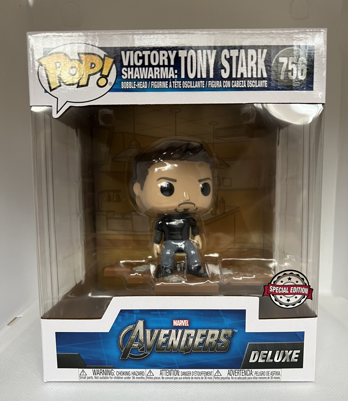 Funko Pop Vinyl Marvel Victory Shawarma Tony Stark 756 Special Edition RARE NEW