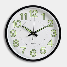 12” Large Luminous Wall Clocks Glow In The Dark Silent Home Digital Clock Decor