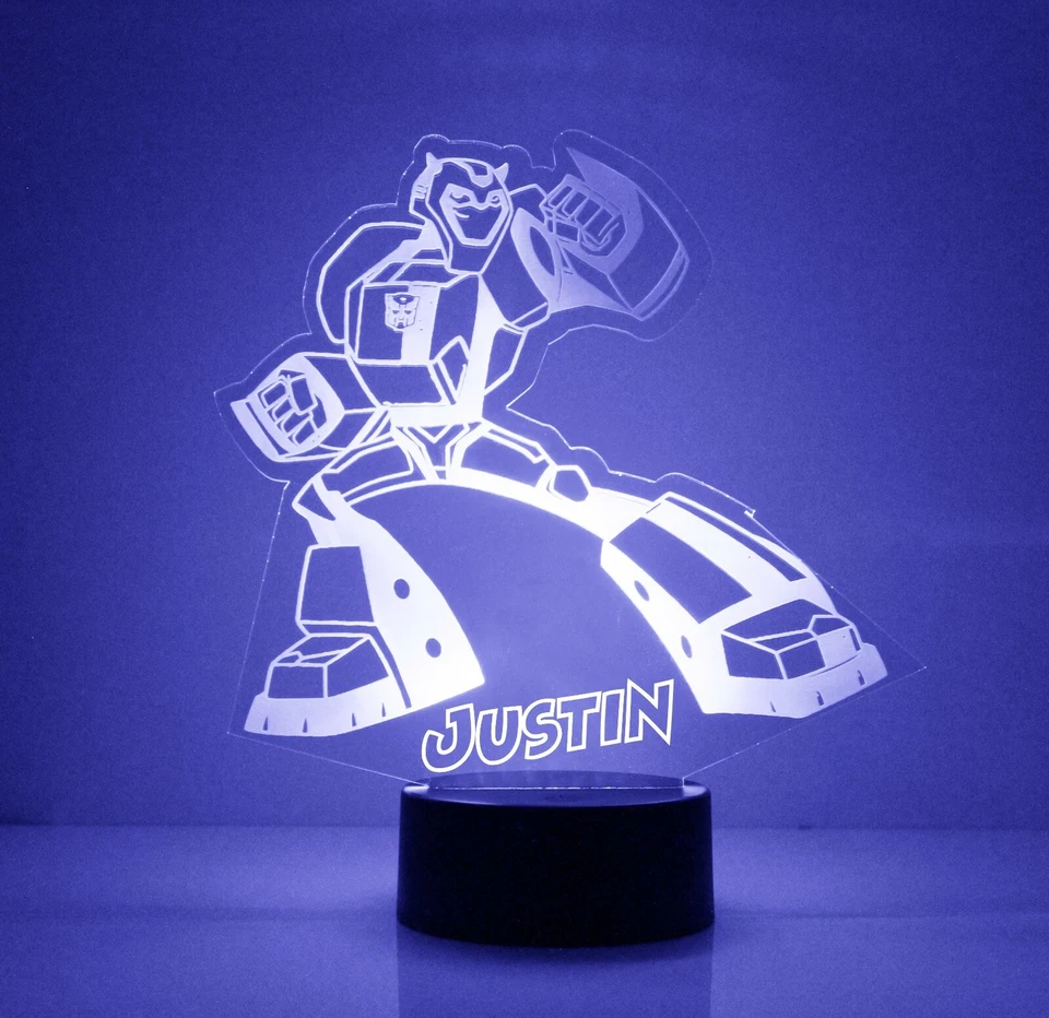 Transformers Luz Nocturna LED, con Control Remoto, Autobot Niños Habitación Luz Nocturna Foto 4 de 4