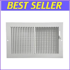 Hart Cooley 10"x6" White Steel Wall Register for Efficient Heating & Cooling