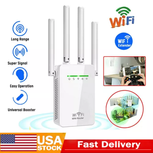 1200Mbps WiFi Range Extender Repeater WLAN Verstärker Router Signalverstärker - Bild 14 von 14