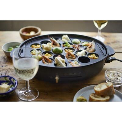 BRUNO Oval Hot Plate Set BOE053-BK Black Flat Plate Takoyaki Plate