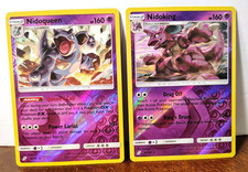 POKEMON NIDOQUEEN 56/181 & NIDOKING 59/181 REVERSE HOLO RARES SUN & MOON TEAM UP