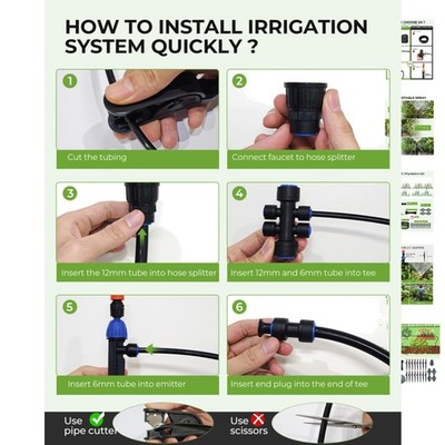 Efficient Garden Watering System - 75FT Drip Irrigation with Quick Connectors