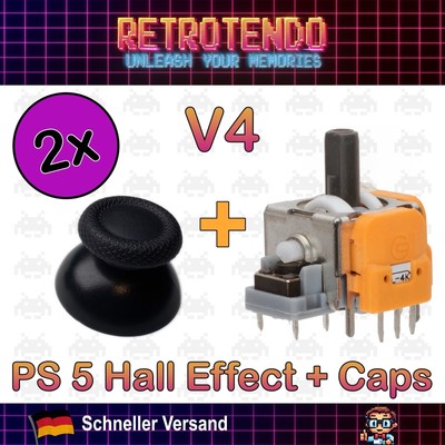 2x PS5 Hall Effect V4 Magnet Analog Sticks + Caps Controller PlayStation 5 V