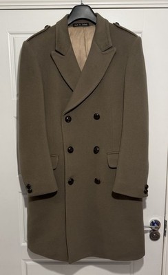 Dunn & Co 100% Reine Schurwolle Crombie Mantel Größe L (siehe Maße) Vintage