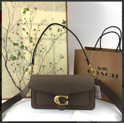 COACH CH857 Tabby Shoulder Bag 26 Polished Pebble Leather Dark