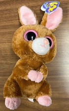 2012 Purple Heart Tag Hopson Brown Bunny Pink Solid Eyes Ty Beanie Boo 6"