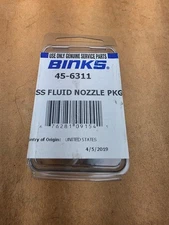 New SEALED BOX  Binks 45-6311 63ASS Fluid Nozzle PKGD Genuine Binks
