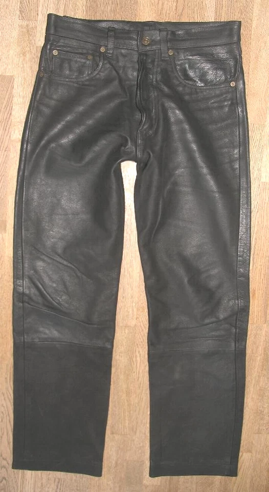 -MODEKA Roadwear 59- LEDERJEANS / Biker - Lederhose in schwarz ca. W30-31 /L29 - Bild 4 von 4