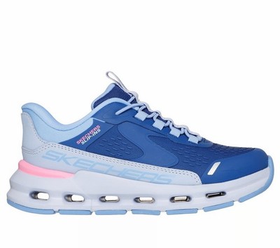 SKECHERS Schuhe Junior Glide Step + Optisch Lane,Slip-Ins Nvpw (Navy / Peri Wink