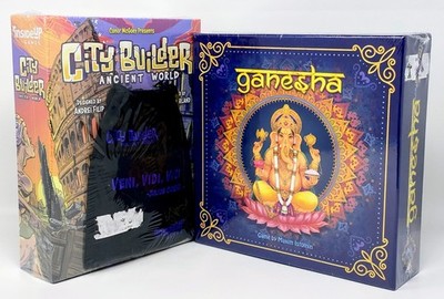 Board Game Bundle: City Builder Ancient World + Ganesha NEW, SEALED