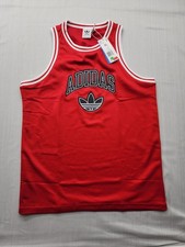 New Adidas Originals Jersey Boys Youth Size XL Retro Vibe Mesh Red
