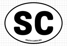 Oval USA States Waterproof Vinyl Sticker