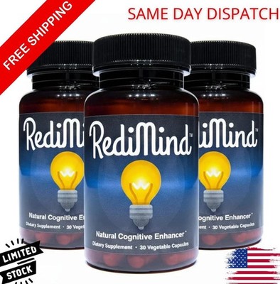(3 Packs) RediMind Natural Cognitive Enhancer 30 Caps-Focus-Memory-Brain Health