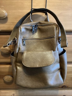 Gentle used leather backpack Light Yellow Frye Leather Medium Backpack Gently Used | eBay main image 3