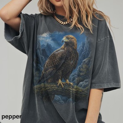 Golden Eagle Moon Comfort Tee Shirt Nature Wildlife Animal Soft