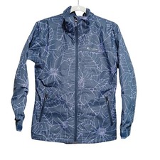 Columbia Kids Interchange Jacket L 14/16 Blue Floral Windbreaker Active Coat