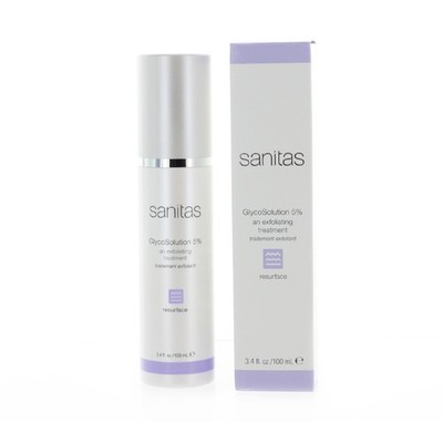 Sanitas GlycoSolution 5% Exfoliating Treatment 100ml 3.4oz BRAND NEW FAST SHIP