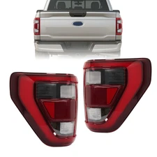 Black Full LED Tail Lights Brake Lamp W/Blind Spot For Ford F150 2021-2023 LH&RH