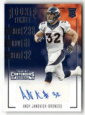 Andy Janovich Rookie Ticket auto 2016 Panini Contenders #248