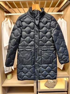 bnwot M&S COAT JACKET SIZE UK 12 BLACK QUILT PADDED ZIP LIGHT down feather WOMEN