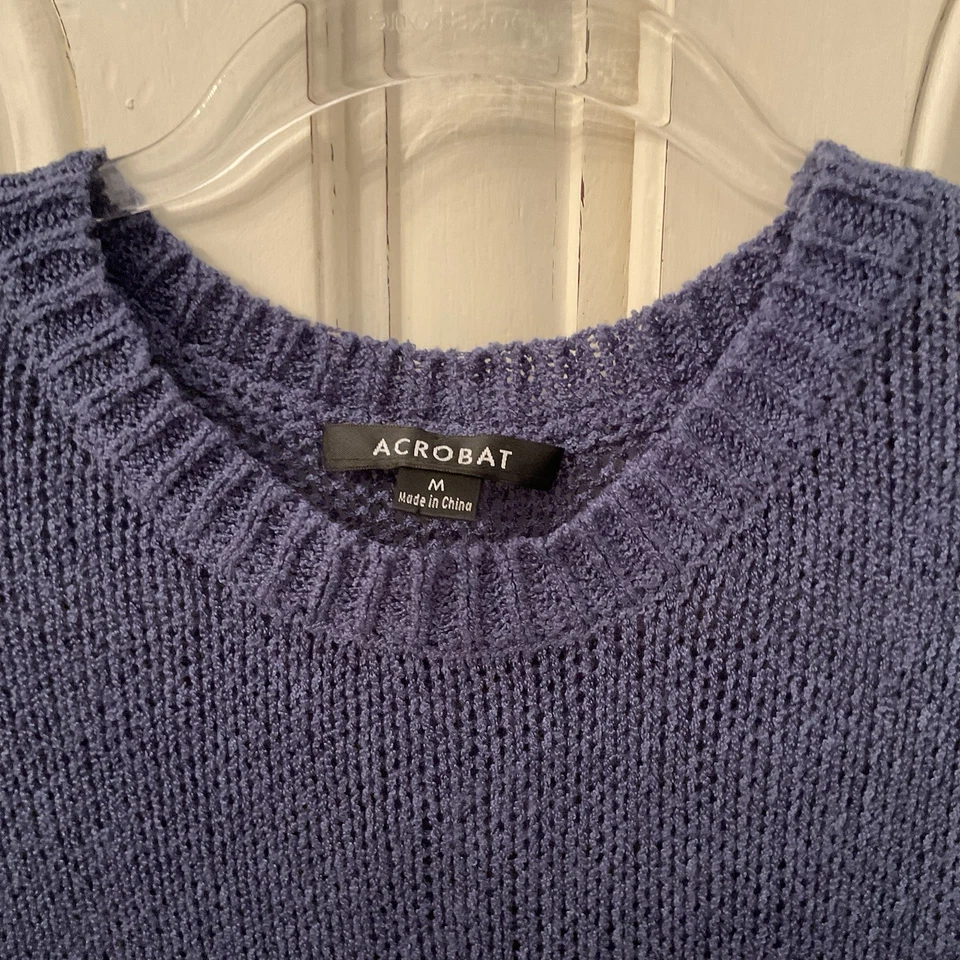 Suéter Acrobat Para Mujer M Azul Hombro Frío Manga Larga Informal Foto 2 de 4