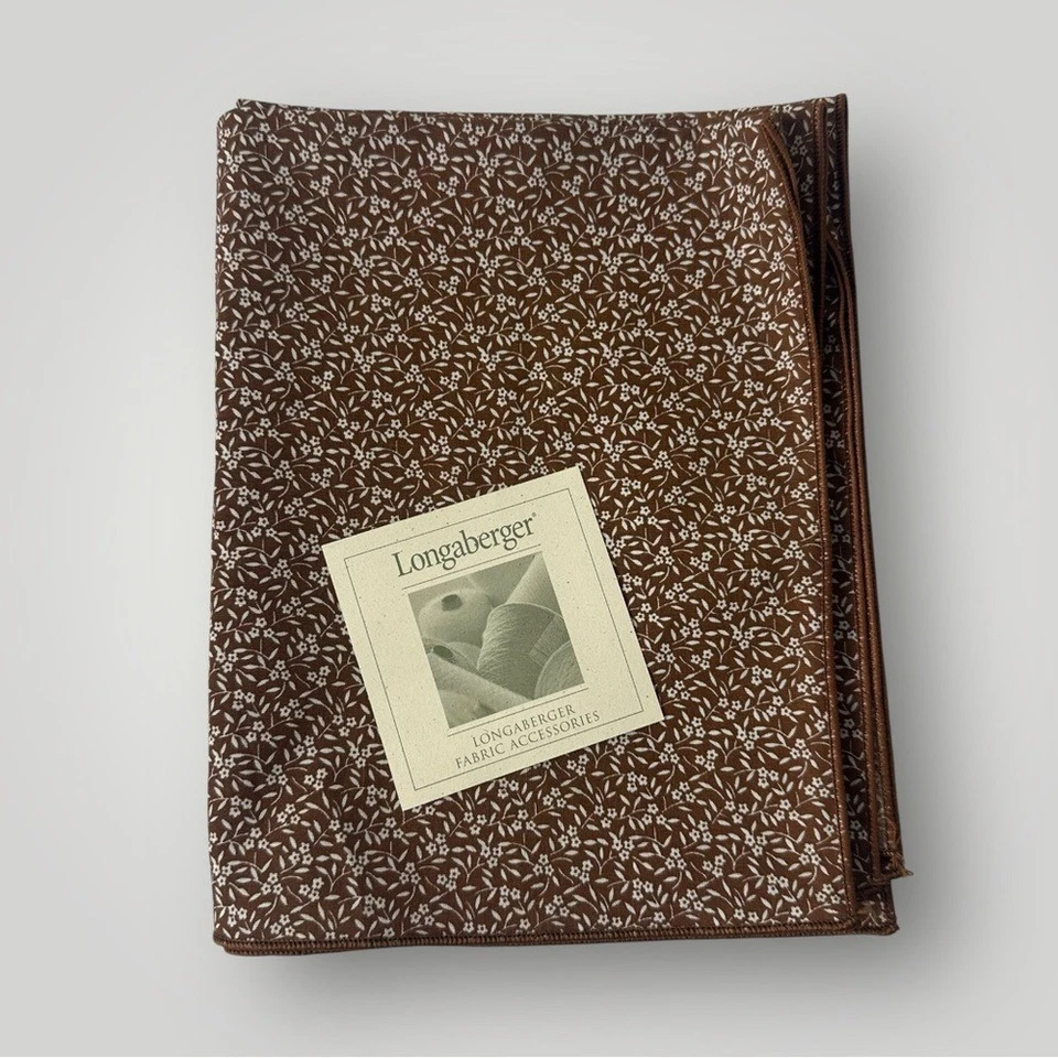 Longaberger Brown Vine Floral Fabric Napkins Set of 4 Vintage Cottagecore Farm - Image 2 of 4