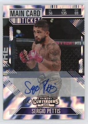 2025 Contenders PFL Main Card Ticket Signatures 7/49 Sergio Pettis #55 Auto 13ib