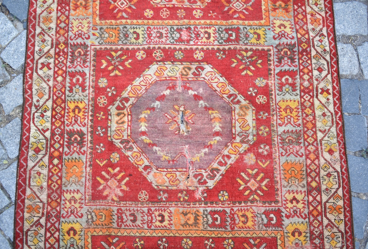 Fabulous Antique Turkish Rug 38'' x 71'' Collector's Item Sivas