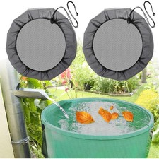 Packung mit 2 Netzen f&uuml;r Regenfass &Oslash; 80 cm, Schutznetz gegen Bl&auml;tter, M&uuml;cken