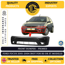 FRONT BUMPER PRIMED FOR FORD FOCUS 2001-2004 - INSURANCE CERTIFIED 1201837 - NEW