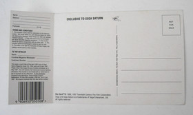 Original Promotional Postcard Die Hard Arcade Video Game Sega Saturn 1997