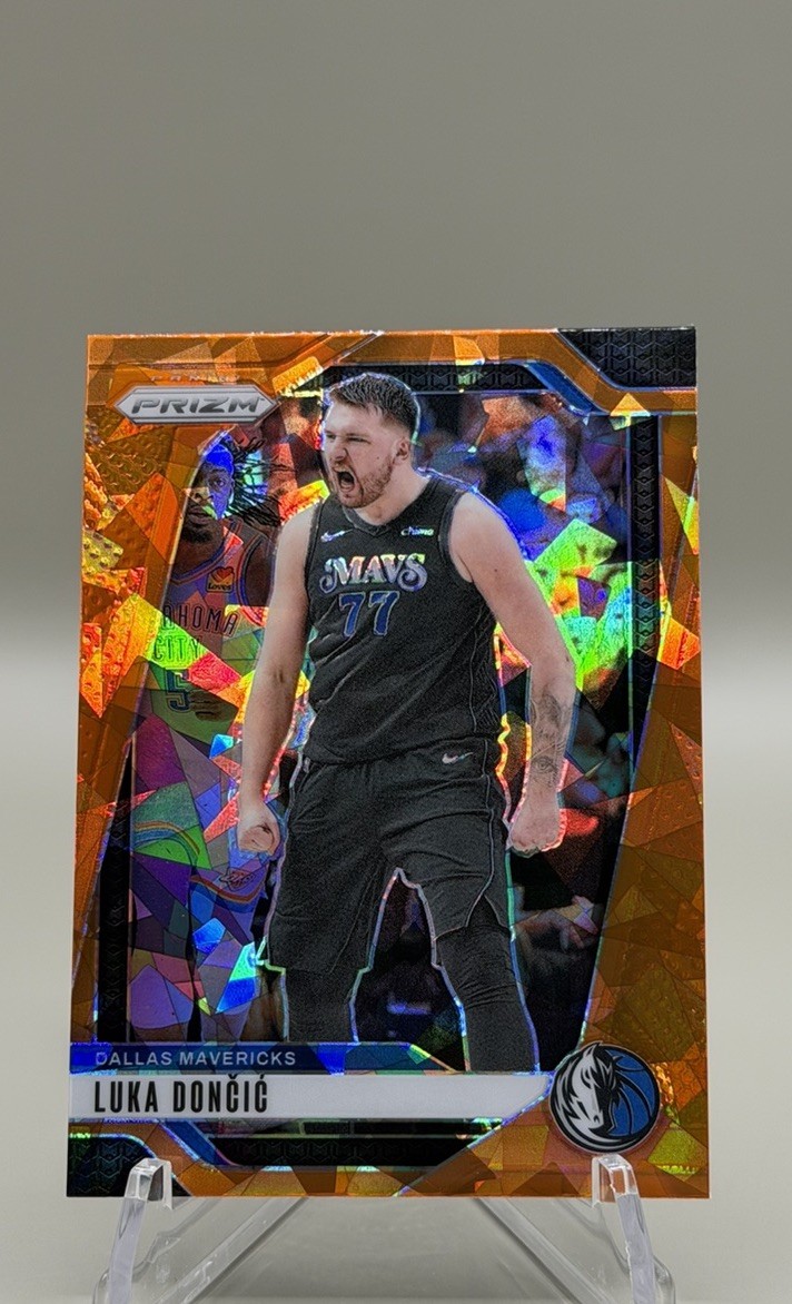 Panini Prizm 2024-25 Luka Dončić Orange Ice Prizm #89 Dallas Mavericks
