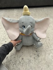 Disney Dumbo Stuffed Animal 14  Plush Elephant Gray Striped Seersucker New w/Tag
