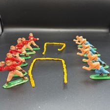 Vintage Football Rugby Players Cake Topper Figures Made In Hong Kong