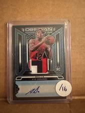 2021 Panini Obsidian Ayo Dosunmu RPA Auto Rookie Autograph /16 RC Patch Jersey