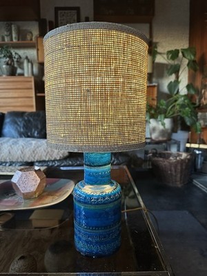 Vintage Bitossi Table Lamp Base In Rimini Blue By Aldo Londi