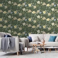 Holden Decor Botanik-Vogel Tapete 14190 GrüN Floral Muster Vliestapete