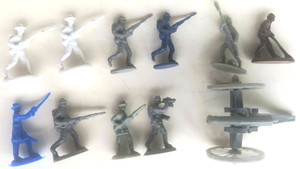 S.A.E. Sculptured Models Civil War Soldiers/Cannon Plastic Unpainted Copies 30mm