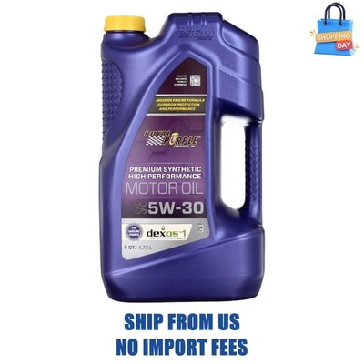Royal Purple High Performance Motor Oil 5W-30, Premium Synthetic Motor Oil, 5 Qu