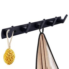 Coat Rack Wall Mount With 5 Hooks Black Wall Coat Hook Wall Mounted Modern Coat