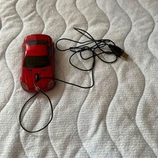 Benz Car Model SL USB Wired Optical Mouse Red Unused Tested