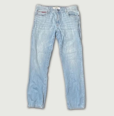 Tommy Jeans Men's Light Blue Denim Ryan Regular Straight Zip Button 5-Pocket 32