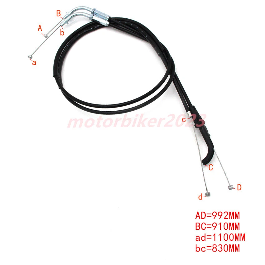 Cable de acelerador para Kawasaki cables de acero ZX400 ZZR400 ZX500 ZZR500 ZX600 ZZR600 Foto 2 de 4